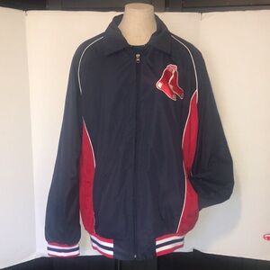 MLB GIII  GENUINE MERCHANDISE BOSTON RED SOX ONFIELD FULL ZIP JACKET